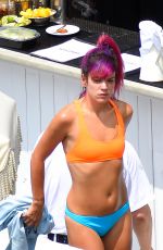 LILY ALLEN in Bikini at a Hotel Pool in New York