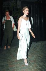 LILY COLLINS Arrives at Chiltern Firehouse in London