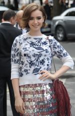 LILY COLLINS at Chanel Fashion Show in Paris
