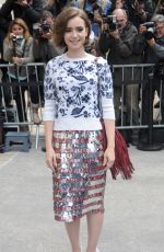 LILY COLLINS at Chanel Fashion Show in Paris