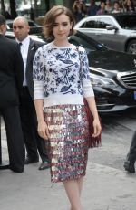 LILY COLLINS at Chanel Fashion Show in Paris