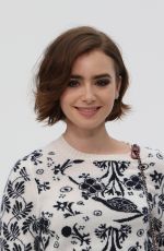 LILY COLLINS at Chanel Fashion Show in Paris