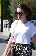 LILY COLLINS Out and About in West Hollywood
