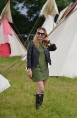 LILY JAMES at Glastonbury Festival