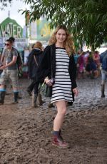 LILY JAMES at Glastonbury Festival