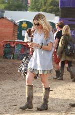 LILY JAMES at Glastonbury Festival