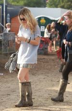 LILY JAMES at Glastonbury Festival