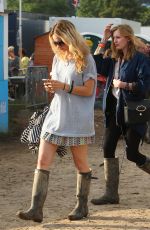 LILY JAMES at Glastonbury Festival