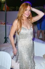 LINDSAY LOHAN at a Party at Ischia Global Film and Music Festival