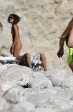 LINDSAY LOHAN in Swimsuit at a Beach in Ibiza