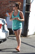 LUCY HALE in Shorts Leaves a Gym in Beverly Hills