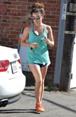 LUCY HALE in Shorts Leaves a Gym in Beverly Hills