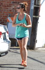 LUCY HALE in Shorts Leaves a Gym in Beverly Hills