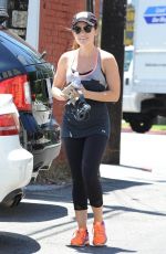 LUCY HALE Leaves a Gym in Beverly Hills