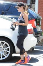 LUCY HALE Leaves a Gym in Beverly Hills