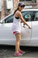 LUCY HALE Leaves a Gym in West Hollywood
