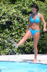 LUCY MECKLENBURGH in Bikini at a Pool in Rome