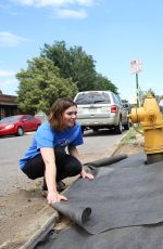 MANDY MOORE at Purina Cat Chow Building Better Lives Program in Denver