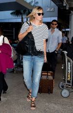 MARIA SHARAPOVA in Jeans Arrives at LAX Airport