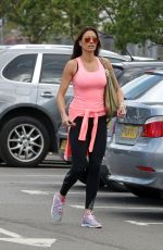 MELANIE SYKES Leaves a Gym in London