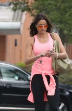 MELANIE SYKES Leaves a Gym in London