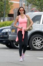 MELANIE SYKES Leaves a Gym in London