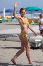 MICHELLE HUNZIKER in Bikini at a Beach in Forte Dei Marmi