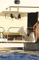 MICHELLE RODRIGUEZ in Bikini at a Yacht in Ibiza
