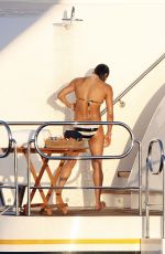 MICHELLE RODRIGUEZ in Bikini at a Yacht in Ibiza