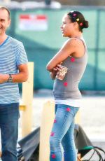 MICHELLE RODRIGUEZ on the set of Fast & Furious 7
