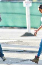 MICHELLE RODRIGUEZ on the set of Fast & Furious 7