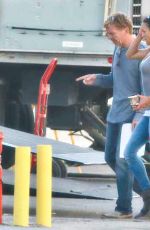 MICHELLE RODRIGUEZ on the set of Fast & Furious 7