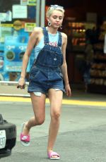 MILEY CYRUS at a Gas Station in West Hollywood