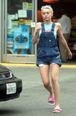 MILEY CYRUS at a Gas Station in West Hollywood