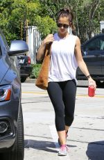MINKA KELLY Heading to a Gym in Los Angeles