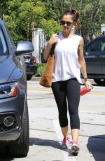 MINKA KELLY Heading to a Gym in Los Angeles