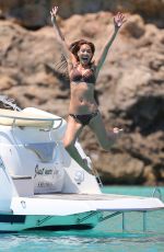 MYLEENE KLASS in Bikini at a Boat in Ibiza