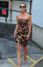 MYLEENE KLASS Leaving ITV Studios in London