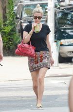 NICKY HILTON in Short Skirt Out in New York