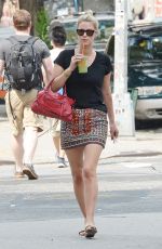 NICKY HILTON in Short Skirt Out in New York