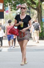 NICKY HILTON in Short Skirt Out in New York