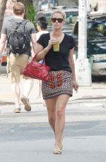 NICKY HILTON in Short Skirt Out in New York