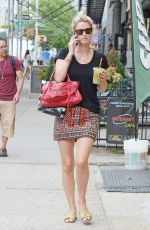 NICKY HILTON in Short Skirt Out in New York