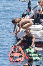 NICOLE SCHERZINGER in Bikini on a Boat in the Mediterranean