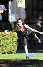 NICOLE TRUMFIO Working Out in a Park in Sydney