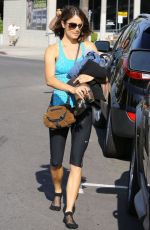 NIKKI REED in Tights Leaves a Yoga Studio in Studio City