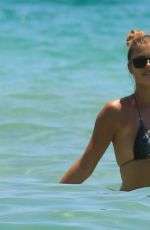 NINA AGDAL in Bikini at a Beach in Miami