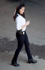 OLIVIA MUNN on the Set of Ride Along 2 in Atlanta