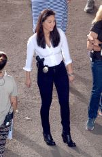 OLIVIA MUNN on the Set of Ride Along 2 in Atlanta