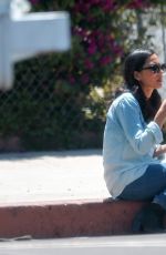 OLIVIA MUNN on the Set of The Newsroom in Los Angeles